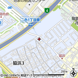 大阪府貝塚市脇浜3丁目11-27周辺の地図