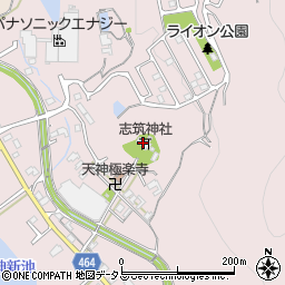 志筑神社周辺の地図