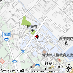 大阪府貝塚市東周辺の地図