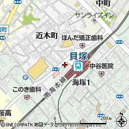 ほっかほっか亭貝塚駅前店周辺の地図
