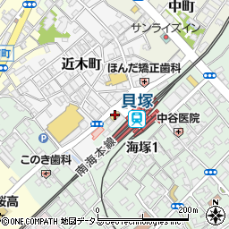 ファミリーマート貝塚駅前店周辺の地図
