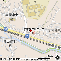 広島県東広島市高屋町中島34周辺の地図
