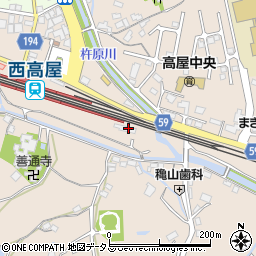 広島県東広島市高屋町中島433周辺の地図
