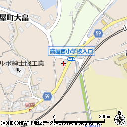 広島県東広島市高屋町大畠499-21周辺の地図