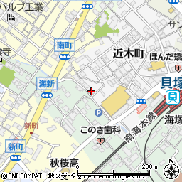 大阪府貝塚市近木町15-6周辺の地図