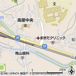 広島県東広島市高屋町中島425周辺の地図