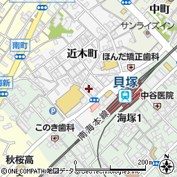 大阪府貝塚市近木町2-7周辺の地図