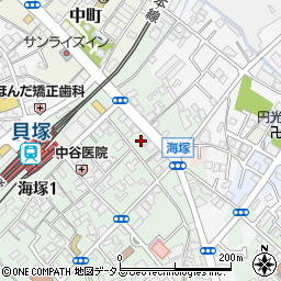 大阪府貝塚市海塚1丁目6周辺の地図