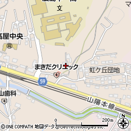 広島県東広島市高屋町中島38周辺の地図