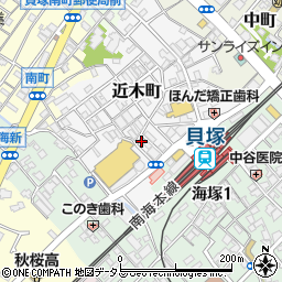 大阪府貝塚市近木町2-8周辺の地図