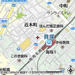 大阪府貝塚市近木町2-28周辺の地図