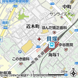 大阪府貝塚市近木町2-27周辺の地図