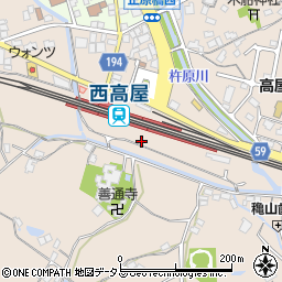 広島県東広島市高屋町中島652-1周辺の地図