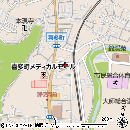 大阪府河内長野市喜多町109周辺の地図