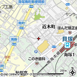 大阪府貝塚市近木町14-10周辺の地図