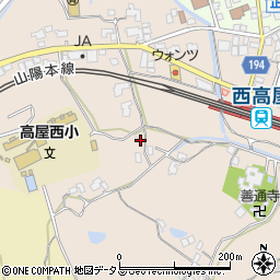 広島県東広島市高屋町中島602周辺の地図