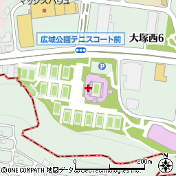 広島広域公園エディオンスタジアム広島　テニスコート予約専用周辺の地図
