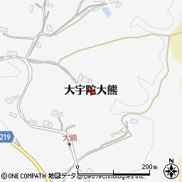 奈良県宇陀市大宇陀大熊周辺の地図