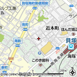 大阪府貝塚市近木町16-6周辺の地図