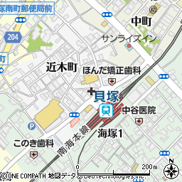 ｈａｉｒ＆ｍａｋｅ−ｕｐＭＫ　貝塚店周辺の地図