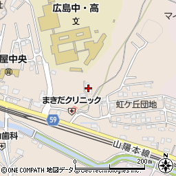 広島県東広島市高屋町中島41周辺の地図