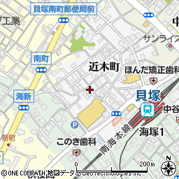大阪府貝塚市近木町14-14周辺の地図
