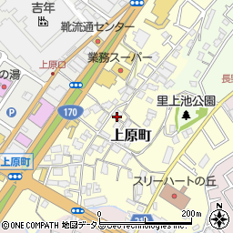 大阪府河内長野市上原町周辺の地図