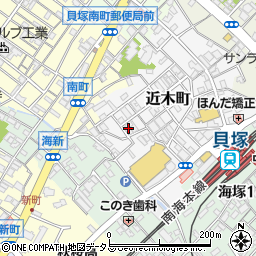 大阪府貝塚市近木町13-11周辺の地図