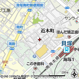 大阪府貝塚市近木町13-7周辺の地図