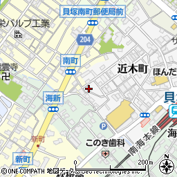 大阪府貝塚市近木町16-1周辺の地図