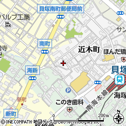 大阪府貝塚市近木町16-3周辺の地図