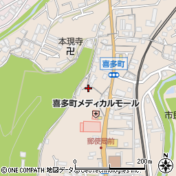 大阪府河内長野市喜多町207周辺の地図