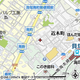 大阪府貝塚市近木町16-2周辺の地図