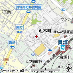 大阪府貝塚市近木町13-17周辺の地図