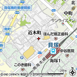 大阪府貝塚市近木町6-6周辺の地図