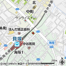 ローソン貝塚海塚店周辺の地図