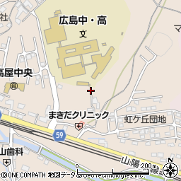 広島県東広島市高屋町中島42-2周辺の地図