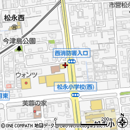 ワークマン福山松永店駐車場周辺の地図