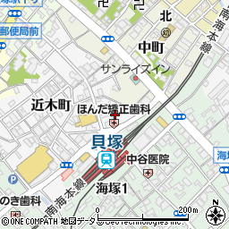 大阪府貝塚市近木町8-16周辺の地図