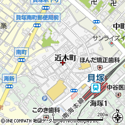 大阪府貝塚市近木町13-1周辺の地図