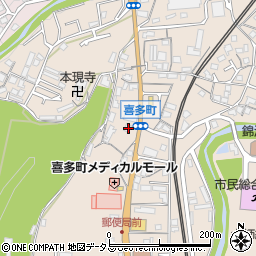 大阪府河内長野市喜多町197周辺の地図