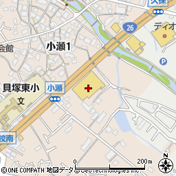 ヤマダデンキヤマダアウトレット貝塚店周辺の地図