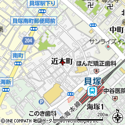 大阪府貝塚市近木町周辺の地図