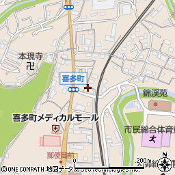 大阪府河内長野市喜多町104周辺の地図