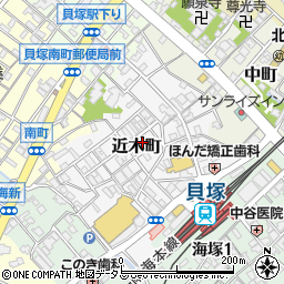 大阪府貝塚市近木町12周辺の地図