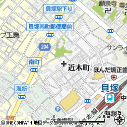 大阪府貝塚市近木町17-3周辺の地図