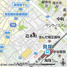 大阪府貝塚市近木町12-14周辺の地図
