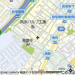 大阪府貝塚市南町周辺の地図