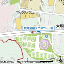 広域公園テニスコート周辺の地図