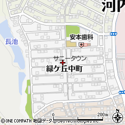 大阪府河内長野市緑ケ丘中町周辺の地図
